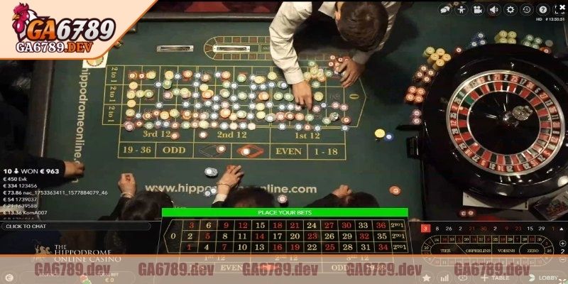 Roulette GA6789 - Trò Chơi Cá Cược Kịch Tính, Hấp Dẫn 3 Tiến hành đặt cược và quay